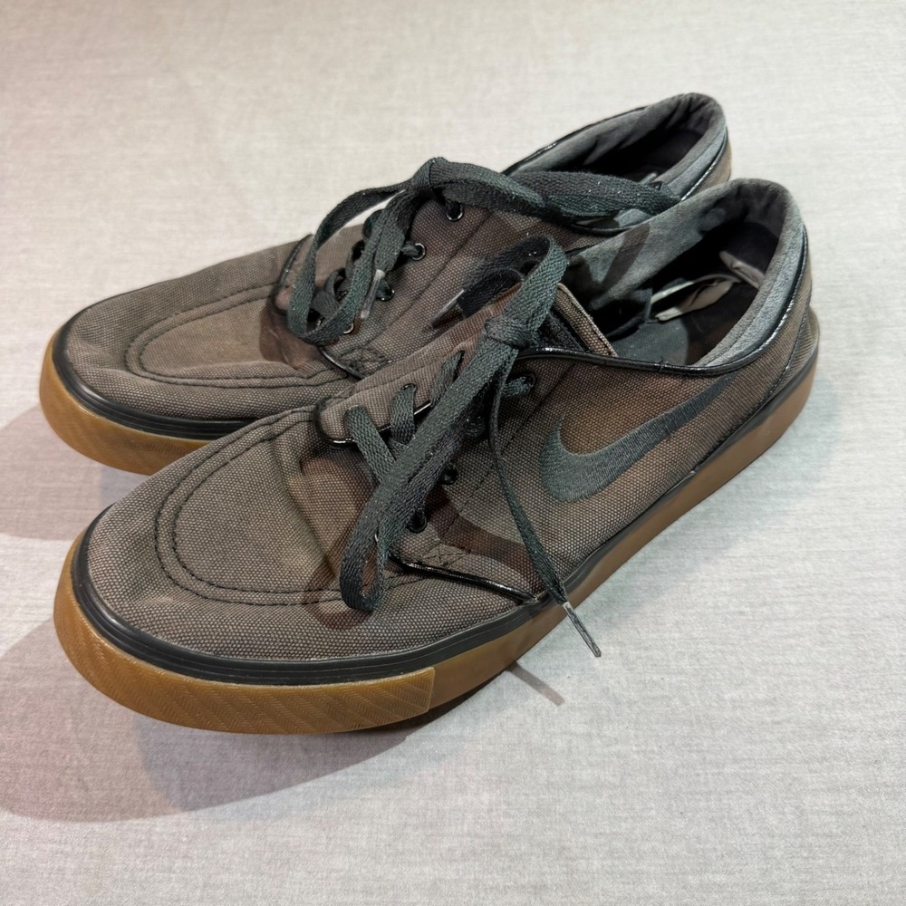 Nike SB Stefan Janoski Mens Size 12 Grey Gum Sole Canvas Skate Shoes 333824-020